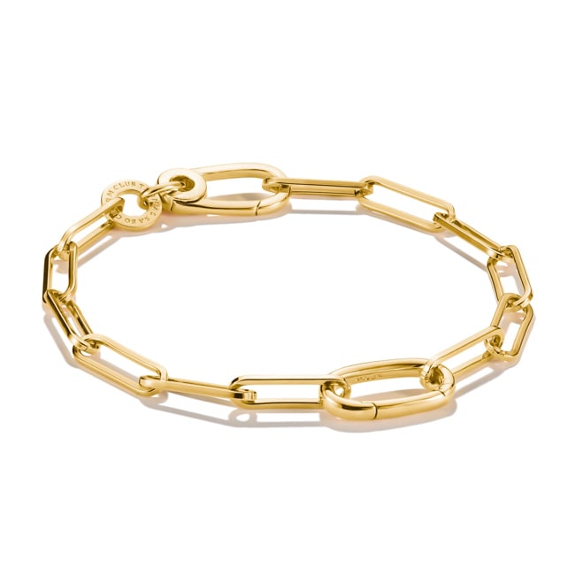 Thomas Sabo Connect Charm bracelet paperclip with Connect link gold-plated - C1205-413-39