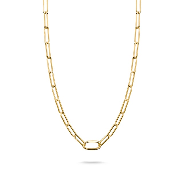 Thomas Sabo Collier Charm Paperclip avec un Connect Link plaqué or Thomas Sabo Collier Charm Paperclip avec un Connect Link plaqué or - C1207-413-39-L50