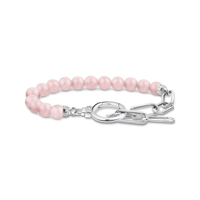 Thomas Sabo Cosmic Amulet Armband mit rosa Beads und Gliederelementen Silber - A2134-035-9-L19v