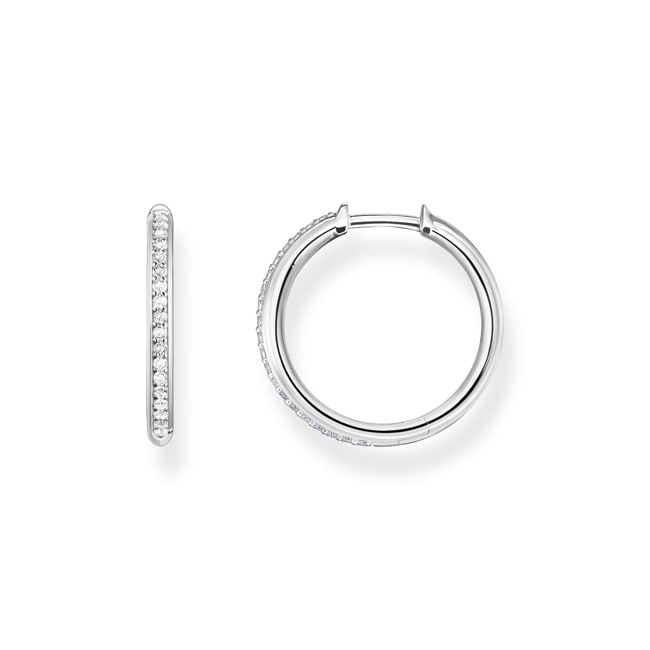 Thomas Sabo Créoles blanche pavé argent - CR673-051-14
