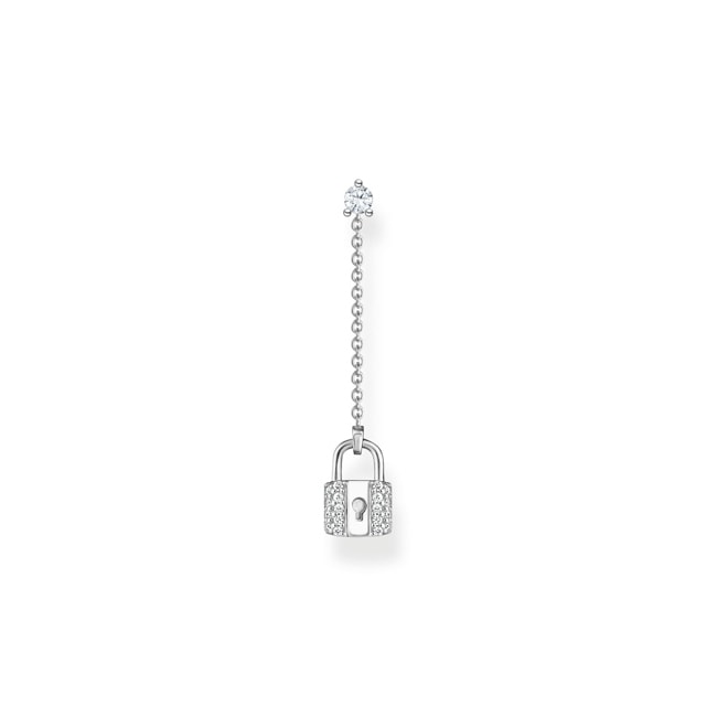 Thomas Sabo single earring lock with white stones silver - H2213-051-14