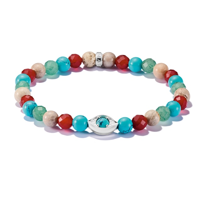 Thomas Sabo Elyndra Multicolored Bead Bracelet Eye - A2210-058-7