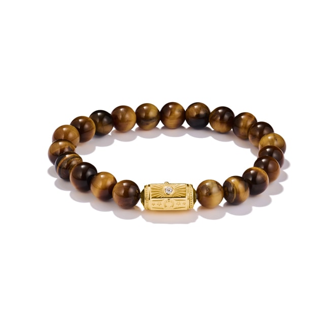 Thomas Sabo Elyndra Armband Beads Tigerauge Vergoldung - A2212-324-2