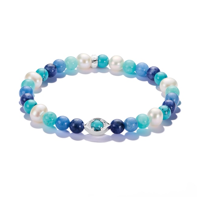 Thomas Sabo Elyndra Armband mit Perlen und mehrfarbigen Steinen - A2210-587-7