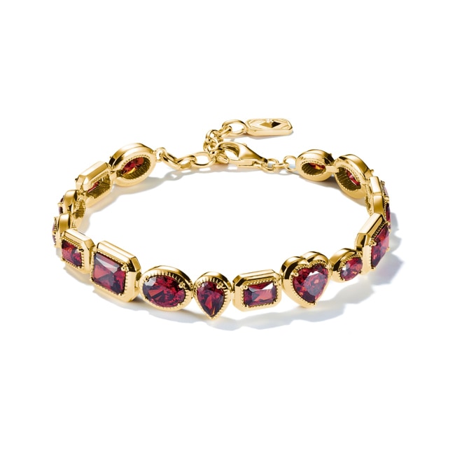 Thomas Sabo Elyndra Armband rote Steine Vergoldung - A2217-414-10-L19V
