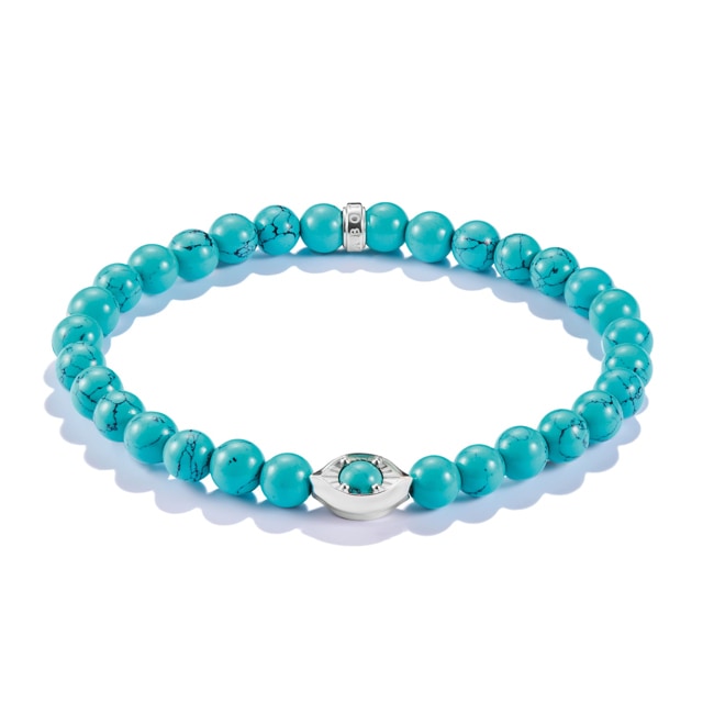 Thomas Sabo Elyndra Armband Türkis Beads Auge Silber - A2210-404-17