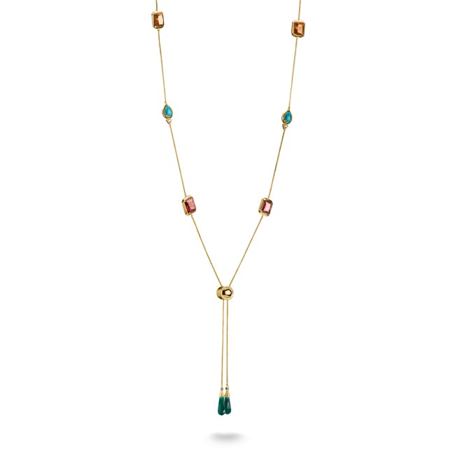 Thomas Sabo Elyndra Kette Bunte Steine Vergoldung - KE2339-971-7-L85V