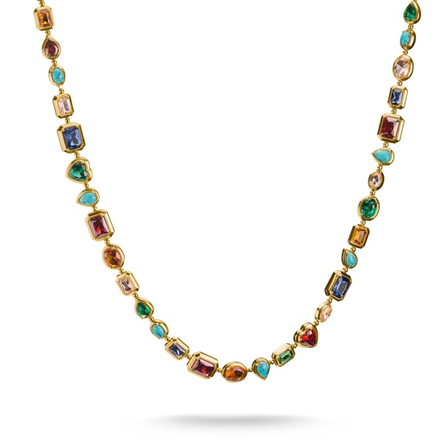 Thomas Sabo Elyndra Kette Bunte Steine Vergoldung - KE2341-434-7-L45V