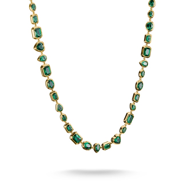 Thomas Sabo Elyndra Kette Grüne Steine Vergoldung - KE2341-971-6-L45V
