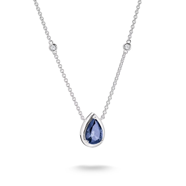 Thomas Sabo Elyndra Chaîne avec nanocristal bleu en forme de goutte - KE2331-166-1-L50V