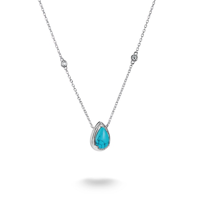 Thomas Sabo Elyndra Chaîne Turquoise en forme de goutte d'eau Argent - KE2331-405-17-L50V