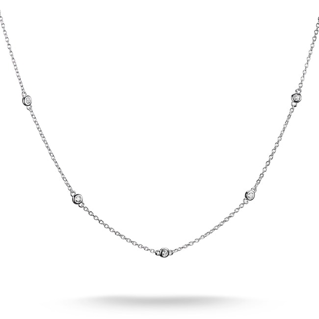 Thomas Sabo Elyndra Kette Weisse Zirkoniasteine Silber - KE2340-051-14-L50V