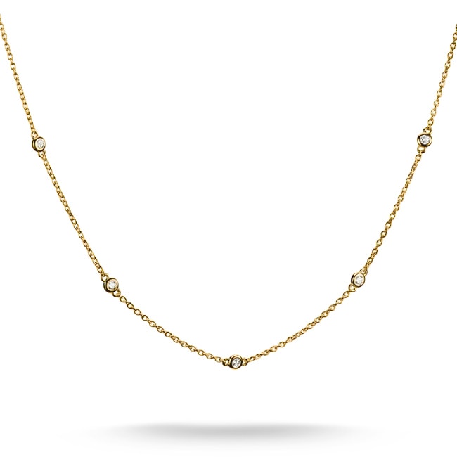 Thomas Sabo Elyndra Kette Weisse Zirkoniasteine Vergoldung - KE2340-414-14-L50V