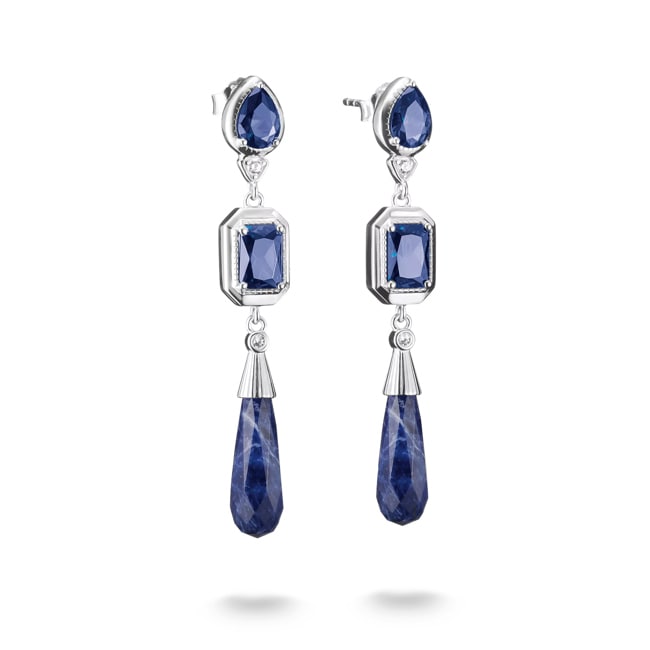 Thomas Sabo Elyndra Ohrringe mit blauen Steinen - H2332-166-1