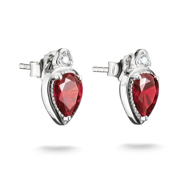 Thomas Sabo Elyndra Clous d’oreilles goutte zirconium rouge argent - H2333-051-10