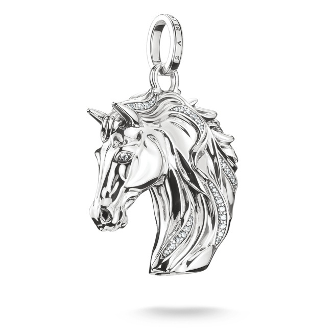 Thomas Sabo Elyndra Cheval Pendentif argent noirci avec zirconia - PE989-643-21