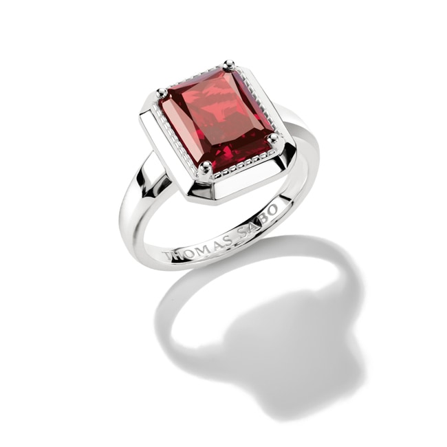 Thomas Sabo Elyndra Bague zirconium rouge argent - TR2528-051-10