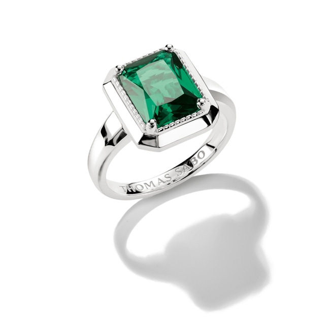 Thomas Sabo Elyndra Bague zirconium vert argent - TR2528-699-6