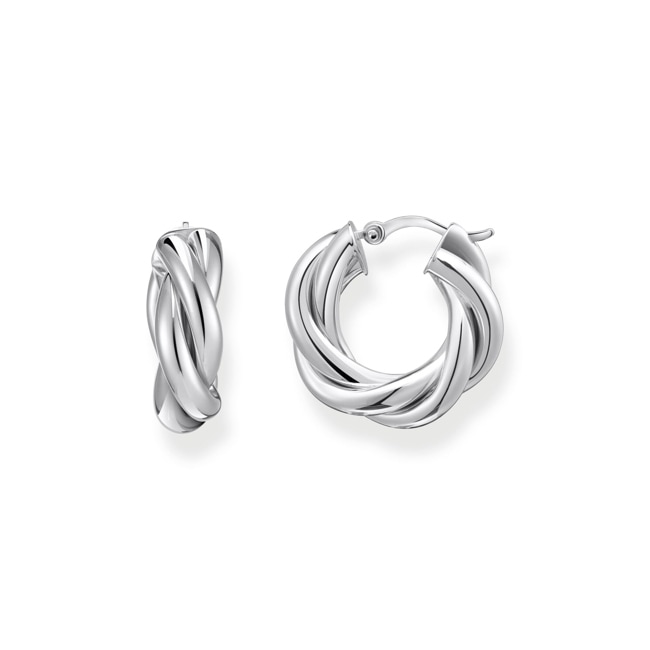 Thomas Sabo Hoop Earrings Boucles d'oreilles en argent à motif entrelacé - CR742-001-21