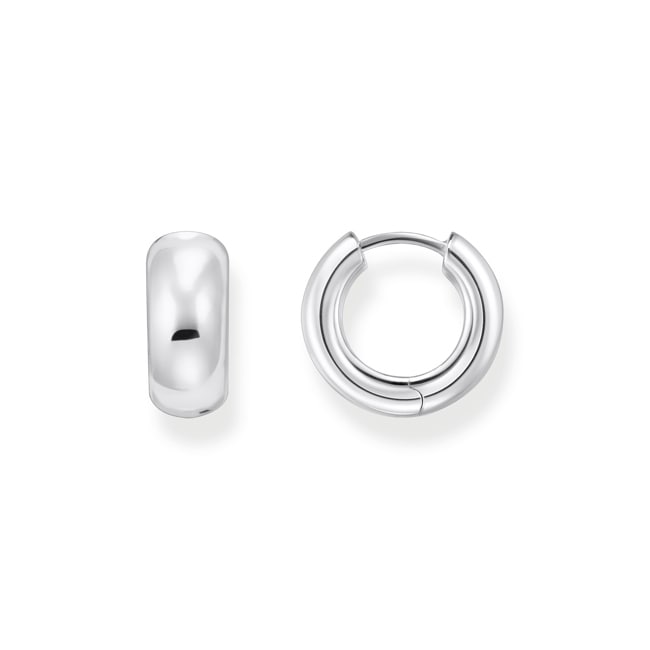 Thomas Sabo Hoop Earrings Small silver hoop earrings in chunky design - CR741-001-21