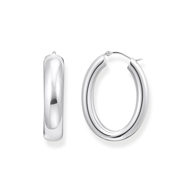 Thomas Sabo Hoop Earrings Boucles d'oreilles argentées à gros anneaux Thomas Sabo Hoop Earrings Boucles d'oreilles argentées à gros anneaux - CR739-001-21