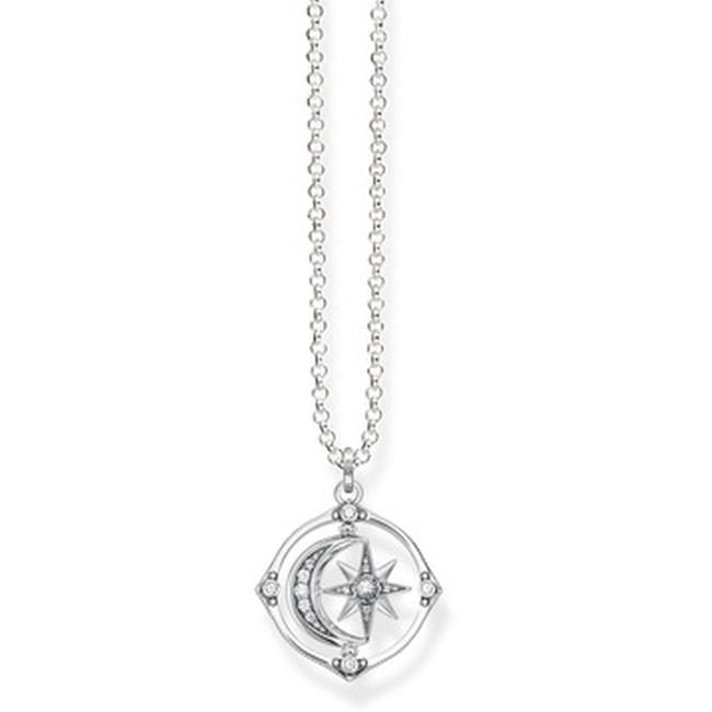 Thomas Sabo Collier Glam & Soul étoile & lune blanc Thomas Sabo Collier Glam & Soul étoile & lune blanc - KE1985-643-14-L50V