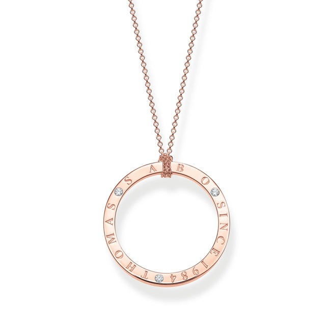 Thomas Sabo Chaîne cercle or rose - KE1877-416-14-L90