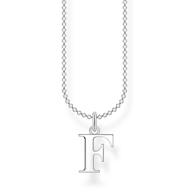 Thomas Sabo Kette mit Charm-Anhänger Buchstabe F Silber - KE2015-001-21-L45v