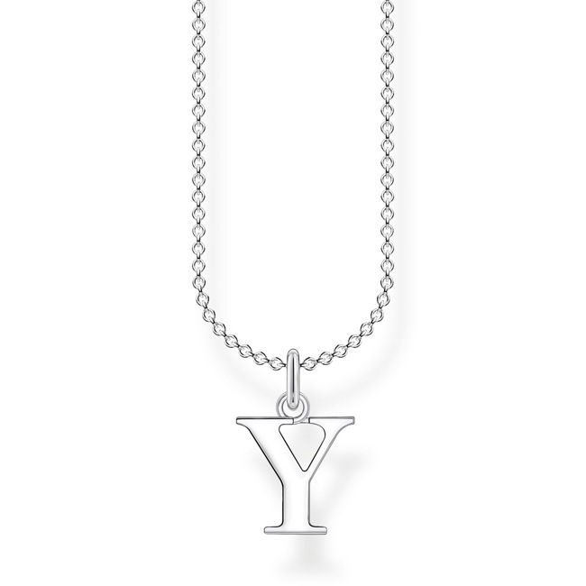 Thomas Sabo Kette mit Charm-Anhänger Buchstabe Y Silber - KE2034-001-21-L45v