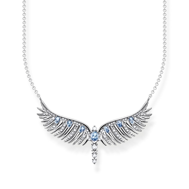 Thomas Sabo Kette Phönix-Flügel mit blauen Steinen silber - KE2167-644-1-L45V
