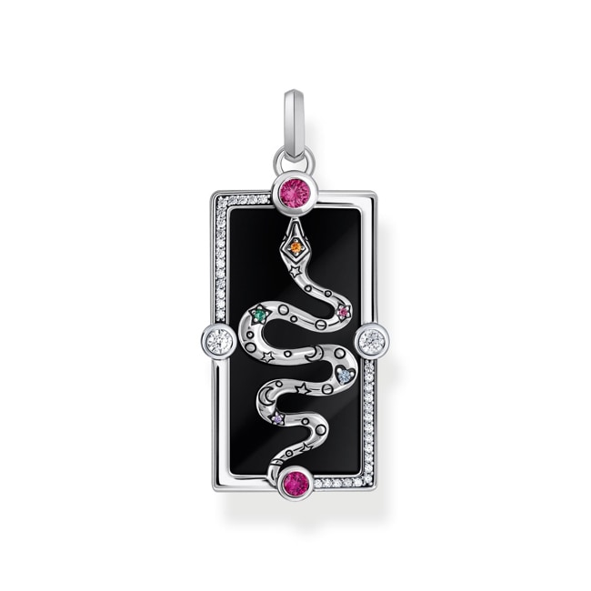 Thomas Sabo pendant snake with black Cold enamel and colourful stones silver - PE958-473-7