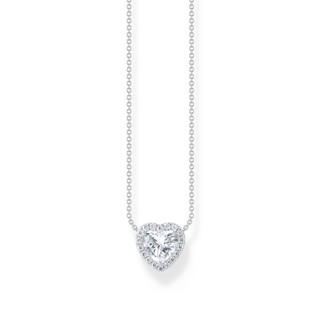 Thomas Sabo Love & Hearts Silver necklace with heart-shaped halo pendant - KE2280-051-14-L45V