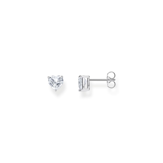Thomas Sabo Love & Hearts Boucles d'oreilles en argent en forme de cœur avec zircon blanc - H2306-051-14