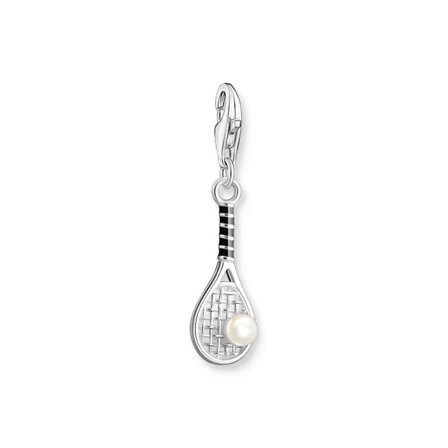 Thomas Sabo Mixed Charms Silver charm pendant tennis racket with freshwater pearl - 2173-158-21