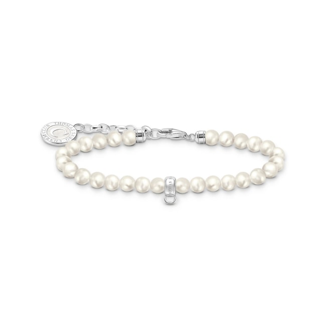 Thomas Sabo Charm-Armband mit weissen Perlen Silber - A2141-158-14-L19v