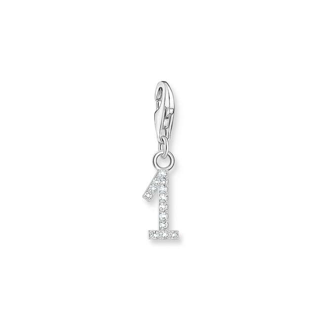 Thomas Sabo Number Charms Silver charm pendant number 1 with zirconia - 2125-051-21