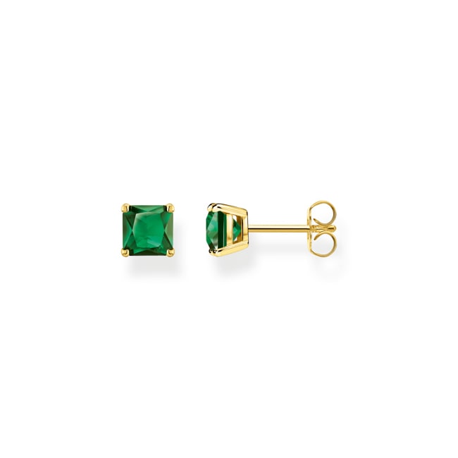 Thomas Sabo Clous d'oreilles pierre verte or - H2174-472-6