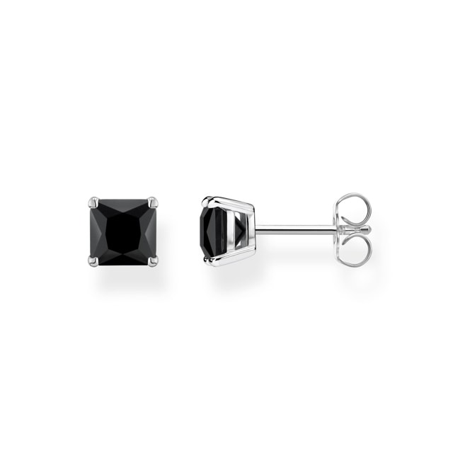 Thomas Sabo stud earrings black stone - H2174-024-11