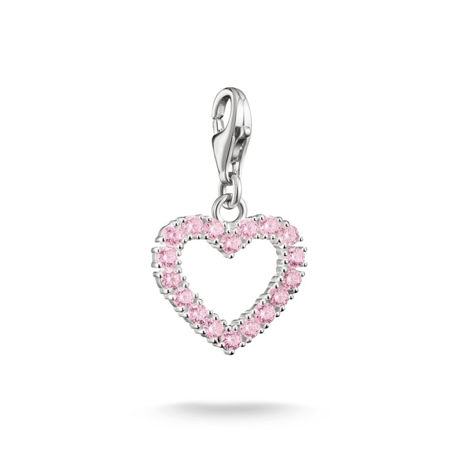 Thomas Sabo Original Charm-Anhänger Pink Heart Silber - 2241-051-9