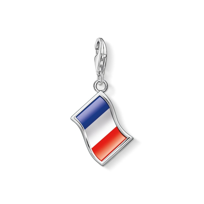 Thomas Sabo Paris charms silver charm pendant in french national flag design - 1169-603-7