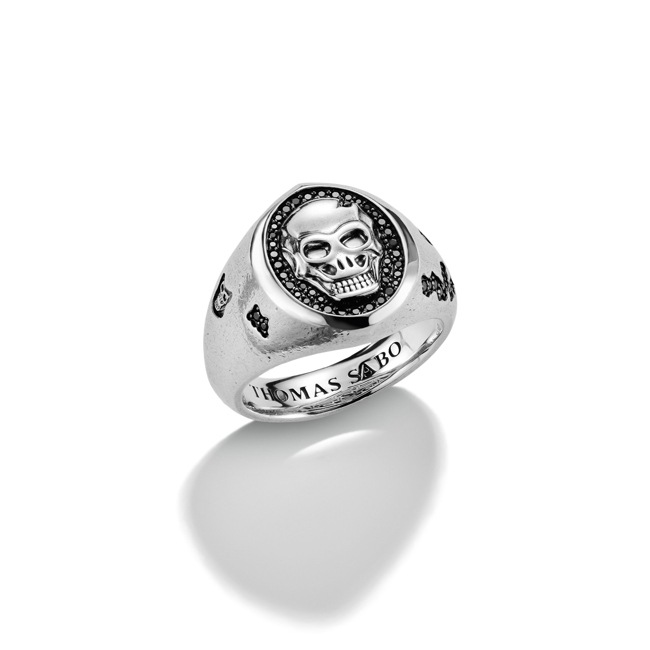 Thomas Sabo Rebel at Heart Chevalière Tête de mort Rebel Icons argent - TR2511-643-11