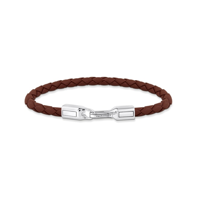 Thomas Sabo Rebel basics brown leather bracelet - A2149-682-2