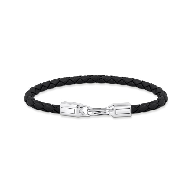 Thomas Sabo Rebel basics black leather bracelet - A2149-682-11