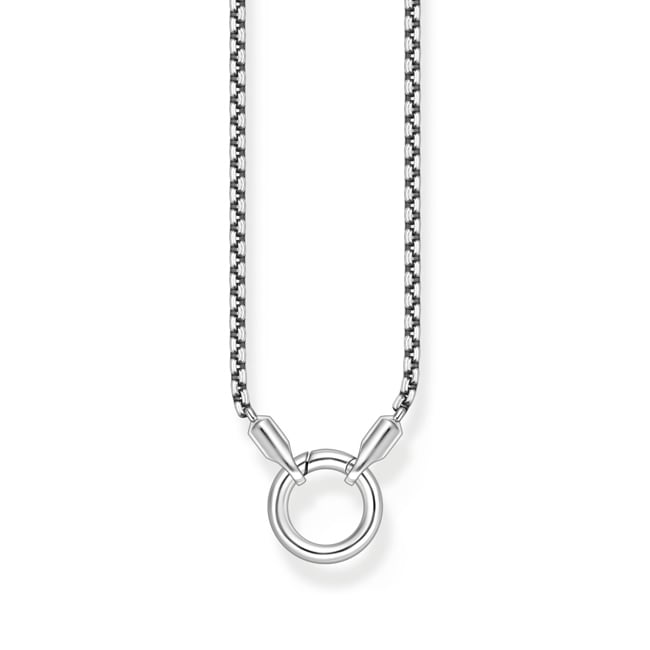 Thomas Sabo Rebel Basics Venezianerkette 27 mm mit rundem Verschluss Silber - KE2322-637-21-L60