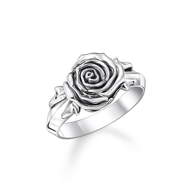 Thomas Sabo Ring Midnight Rose Silber - TR2487-637-21
