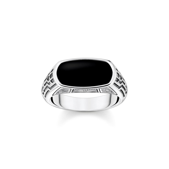Thomas Sabo Ring mit schwarzem Onyx Silber - TR2429-507-11