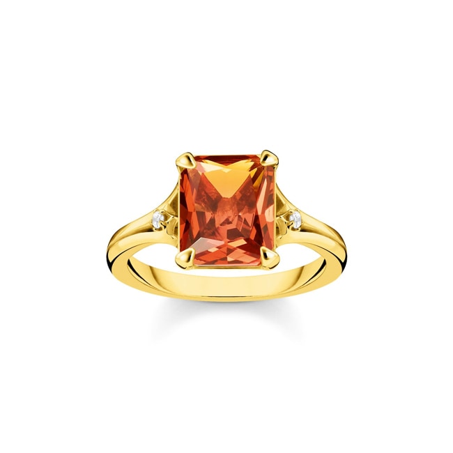 Thomas Sabo Bague pierre orange Thomas Sabo Bague pierre orange - TR2297-971-8