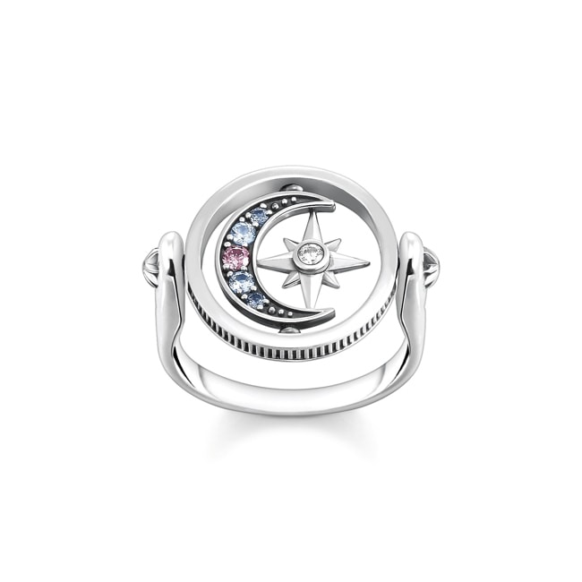 Thomas Sabo Ring Royalty Stern & Mond silber - TR2377-945-7