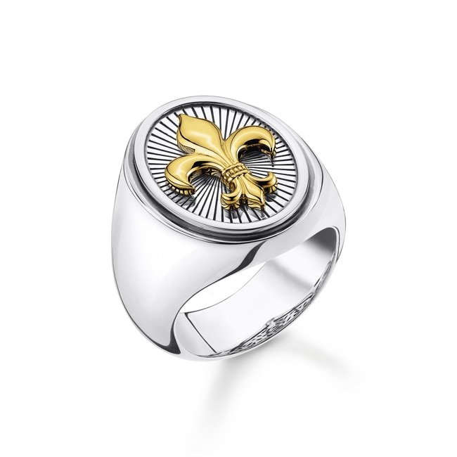 Thomas Sabo signet ring with bourbon lily - TR2333-966-7