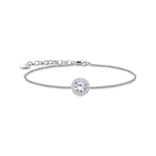 Thomas Sabo Sparkling White Armband mit Halo-Anhänger und weissen Steinen Silber Thomas Sabo Sparkling White Armband mit Halo-Anhänger und weissen Steinen Silber - A2166-051-14-L19V